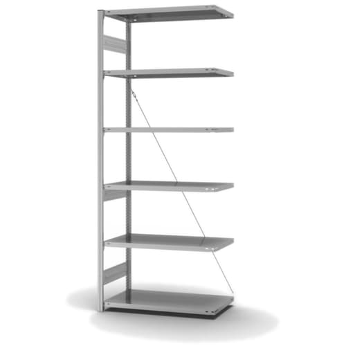 hofe System-Steckregal Anbaufeld, Höhe x Breite x Tiefe 2500 x 1010 x 535 mm, 6 Böden