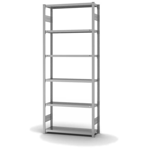 hofe Traversenregal in Standard Bauart, Höhe x Breite x Tiefe 2500 x 1060 x 335 mm, 6 Böden