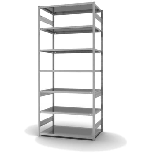 hofe Traversenregal in Standard Bauart, Höhe x Breite x Tiefe 3000 x 1360 x 835 mm, 7 Böden