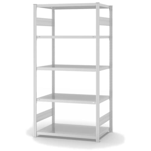 hofe Traversenregal in mittelschwerer Bauart, Höhe x Breite x Tiefe 2000 x 1060 x 635 mm, 5 Böden