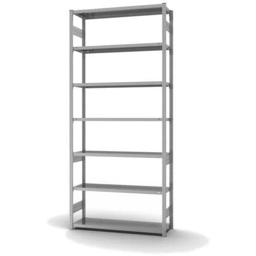 hofe Traversenregal in mittelschwerer Bauart, Höhe x Breite x Tiefe 3000 x 1360 x 435 mm, 7 Böden