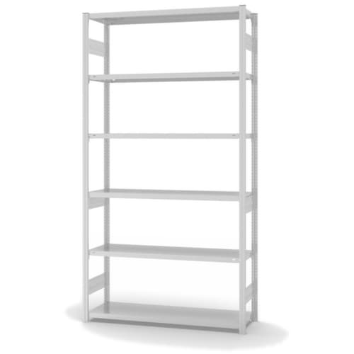 hofe Traversenregal in mittelschwerer Bauart, Höhe x Breite x Tiefe 2500 x 1360 x 435 mm, 6 Böden