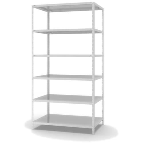 hofe Schraubregal, 6 Böden, RAL7035 Lichtgrau