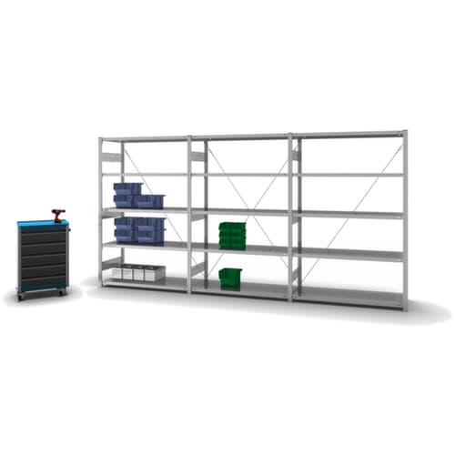hofe System-Steckregal, Höhe x Breite x Tiefe 2000 x 1360 x 535 mm, 5 Böden