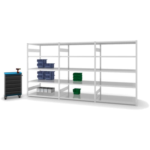 hofe Traversenregal in mittelschwerer Bauart, Höhe x Breite x Tiefe 2000 x 1310 x 835 mm, 5 Böden