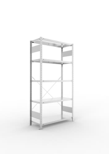 META System-Steckregal CLIP, Höhe x Breite x Tiefe 2000 x 1056 x 436 mm, 5 Böden