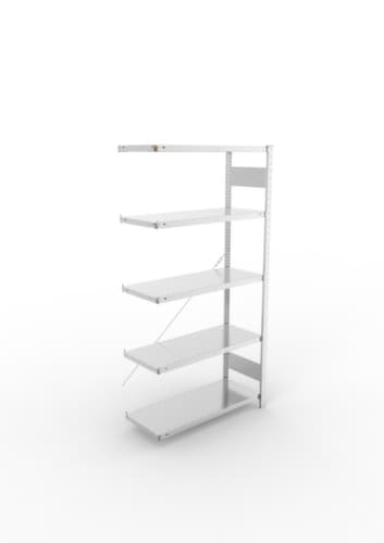 META System-Steckregal CLIP Anbaufeld, Höhe x Breite x Tiefe 2000 x 1006 x 436 mm, 5 Böden