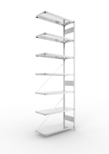META System-Steckregal CLIP Anbaufeld, Höhe x Breite x Tiefe 3000 x 1006 x 436 mm, 7 Böden