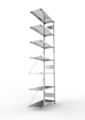 META System-Steckregal CLIP Anbaufeld, Höhe x Breite x Tiefe 3000 x 1006 x 436 mm, 7 Böden