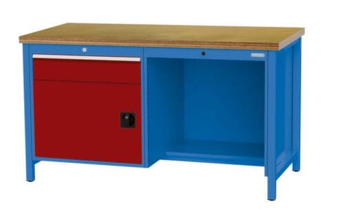 Bedrunka + Hirth Werkbank, 1 Schublade, 1 Schrank, 1/2 Ablageboden