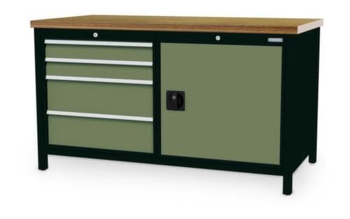 Bedrunka + Hirth Werkbank, 4 Schubladen, 1 Schrank