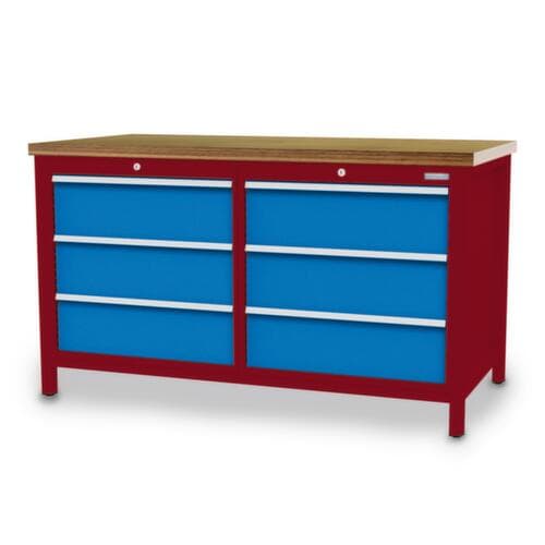 Bedrunka + Hirth Werkbank, 6 Schubladen