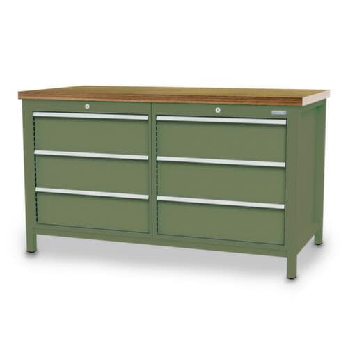 Bedrunka + Hirth Werkbank, 6 Schubladen