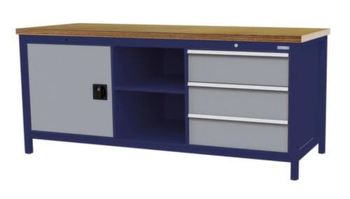 Bedrunka + Hirth Werkbank, 3 Schubladen, 1 Schrank, 2 Ablageböden