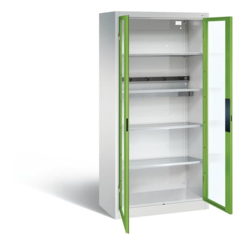 C+P Akkuladeschrank ERGO, RAL7035 Lichtgrau/RDS 110 80 60 Viridingrün