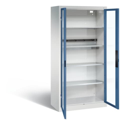 C+P Akkuladeschrank ERGO, RAL7035 Lichtgrau/RAL5023 Fernblau