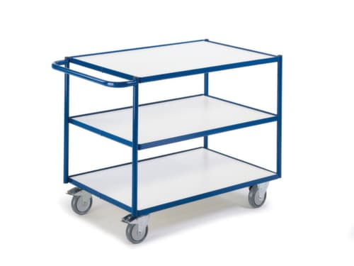 Rollcart Tischwagen mit Randleisten 790x490 mm, Traglast 250 kg, 3 Etagen