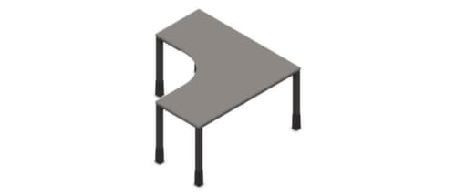 Nowy Styl Höhenverstellbarer Freiform-Schreibtisch E10 mit 4-Fußgestell aus Quadratrohr