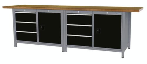Bedrunka + Hirth Werkbank, 6 Schubladen, 2 Schränke