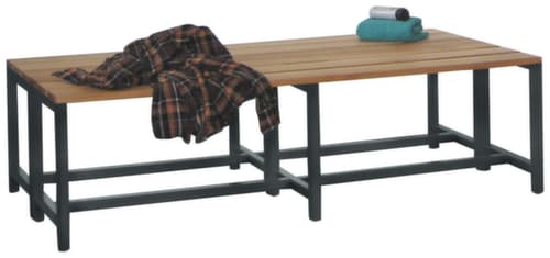 PAVOY Umkleidebank Basis mit Holzleisten