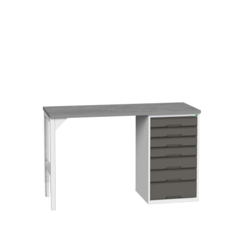 bott Werkbank verso, 7 Schubladen, RAL7035 Lichtgrau/RAL7016 Anthrazitgrau