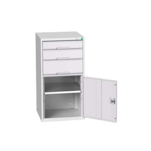 bott Schubladenschrank verso mit Flügeltür, 3 Schublade(n), RAL7035 Lichtgrau/RAL7035 Lichtgrau