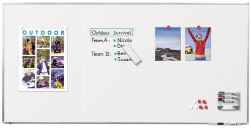 Legamaster Emailliertes Whiteboard PREMIUM PLUS in weiß, Höhe x Breite 1000 x 2000 mm