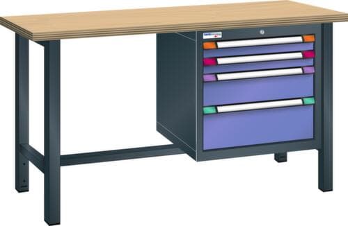 Thurmetall Werkbank, 4 Schubladen, 1 Ablageboden