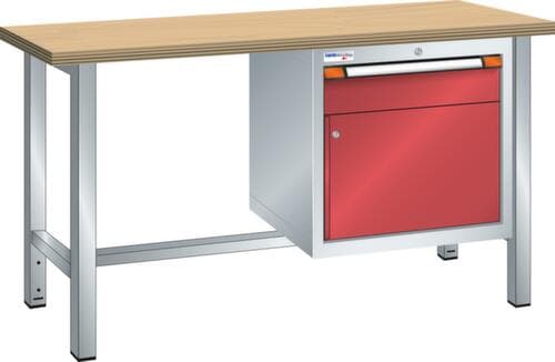 Thurmetall Werkbank, 1 Schublade, 1 Schrank, 1 Ablageboden