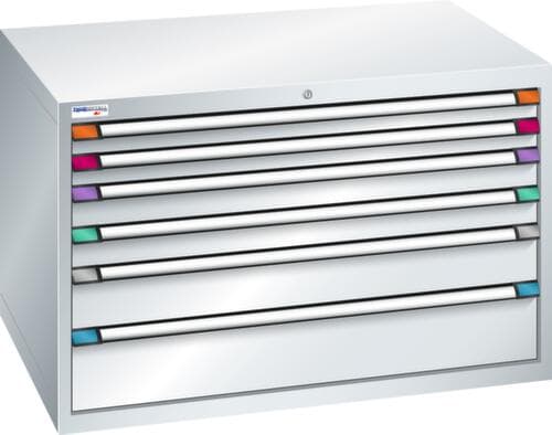 Thurmetall Schubladenschrank mit Breite 1205 mm, 6 Schublade(n)