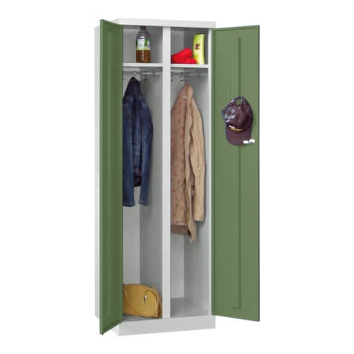 PAVOY Kleider-/Wäscheschrank Basis Plus mit 2 Abteilen, Abteilbreite 300 mm