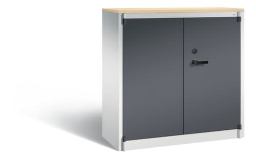 C+P Büro-Sicherheitsschrank mit Abdeckplatte aus Holz