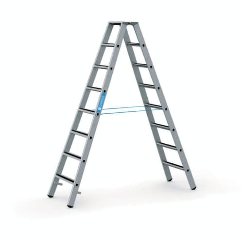 ZARGES Stehleiter R13step B mit rutschsicheren Stufen, 2 x 8 Stufen mit R13-Belag