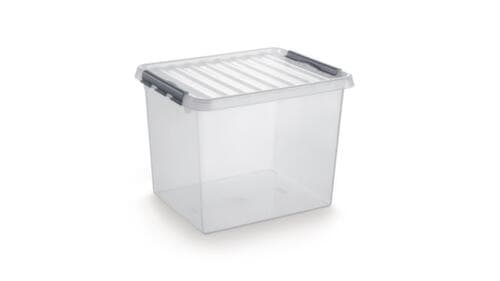 Aufbewahrungsbox ECO, transparent, Inhalt 52 l, Deckel