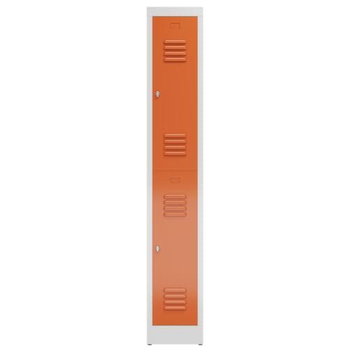 Doppelstöckiger Garderobenschrank ClassiX, Abteilbreite 300 mm