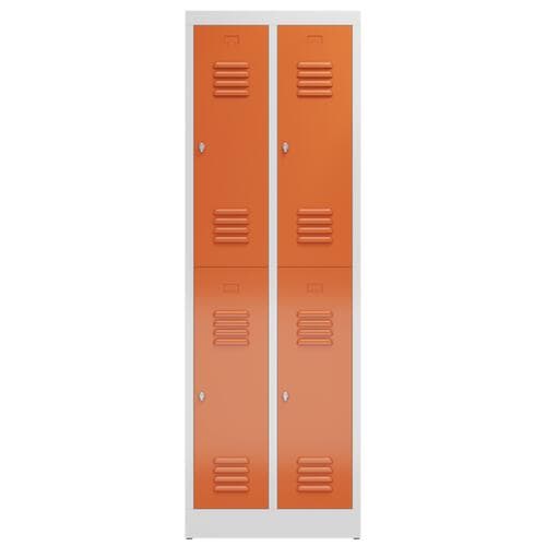 Doppelstöckiger Garderobenschrank ClassiX, Abteilbreite 295 mm