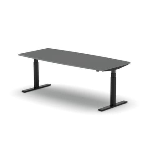 Nowy Styl Elektrisch höhenverstellbarer Konferenztisch eModel 3.0, Breite x Tiefe 2000 x 800 mm, Platte MS Slate