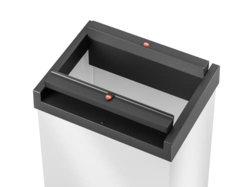 Hailo Abfallbehälter Big-Box Swing XL mit selbstschließendem Schwingdeckel, 52 l, weiß