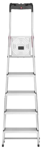 Hailo Einseitige Stufenstehleiter StandardLine L60 mit Ablageschale, 5 Riffelblechstufe(n)