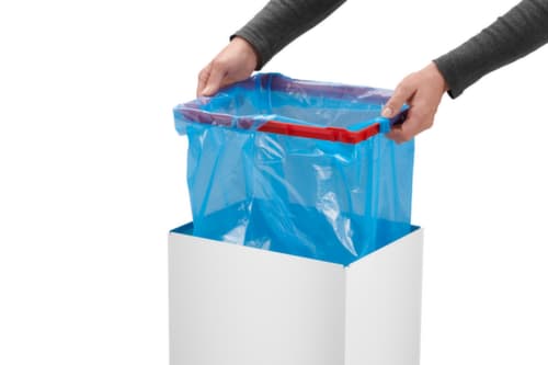 Hailo Abfallbehälter Big-Box Swing XL mit selbstschließendem Schwingdeckel, 52 l, weiß