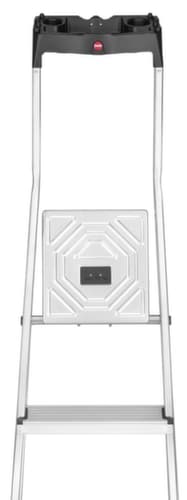 Hailo Einseitige Stufenstehleiter StandardLine L60 mit Ablageschale, 4 Riffelblechstufe(n)