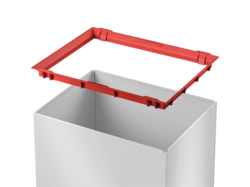 Hailo Abfallbehälter Big-Box Swing XL mit selbstschließendem Schwingdeckel, 52 l, weiß