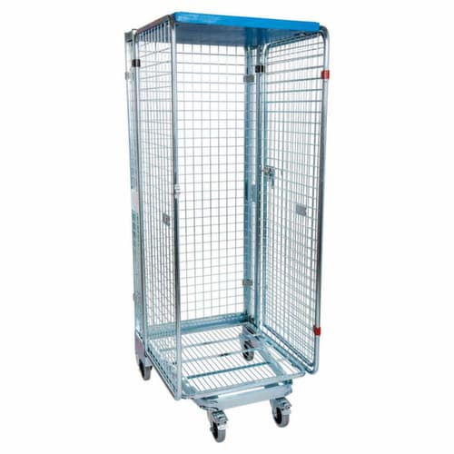 Nestbarer Sicherheitsrollbehälter nestainer®, Traglast 500 kg, Länge x Breite 880 x 725 mm
