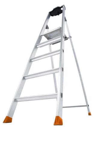 Krause Stufenstehleiter MONTO® Solido® mit Gerstenkorn-Podest, 5 profilierte Stufen