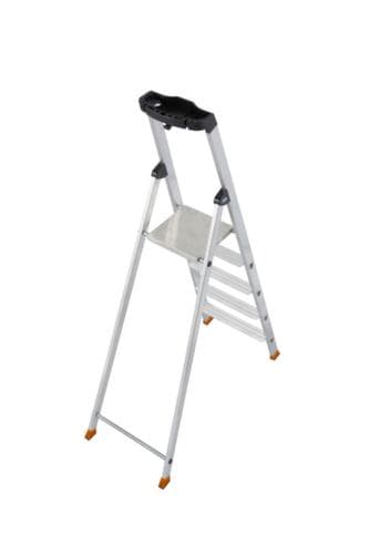 Krause Stufenstehleiter MONTO® Solido® mit Gerstenkorn-Podest, 5 profilierte Stufen