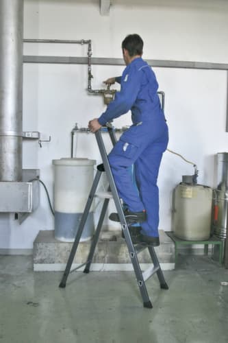 Krause Eloxierte Stufenstehleiter MONTO® SePro S®