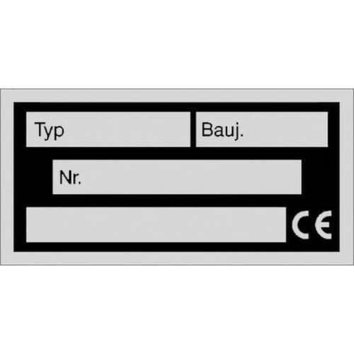 Typenschild SafetyMarking®, "zur Selbstbeschriftung"