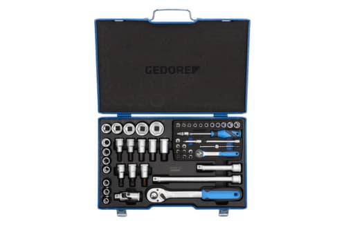 GEDORE 19 V20 U-10 Steckschlüssel-Satz 1/4"+1/2" 50-teilig 4-30 mm