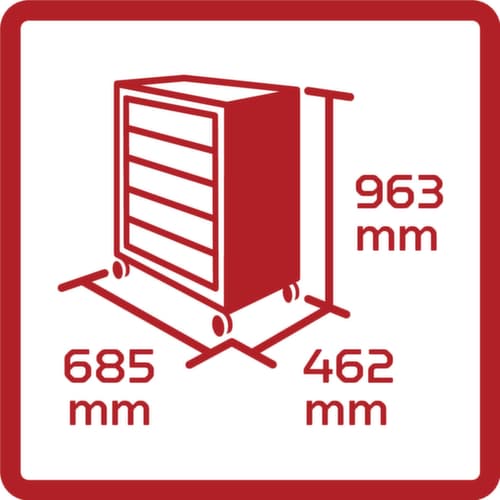 GEDORE R21562005 Wkz.Satz i.Wks.Wagen GEDWorker 119-tlg