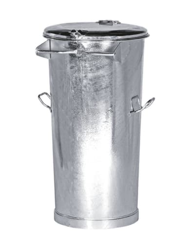 System-Mülltonne aus verzinktem Stahl